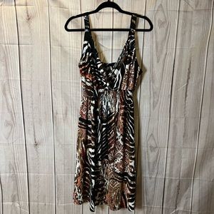 Pennington’s Animal Print Spaghetti Strap Dress Sz X